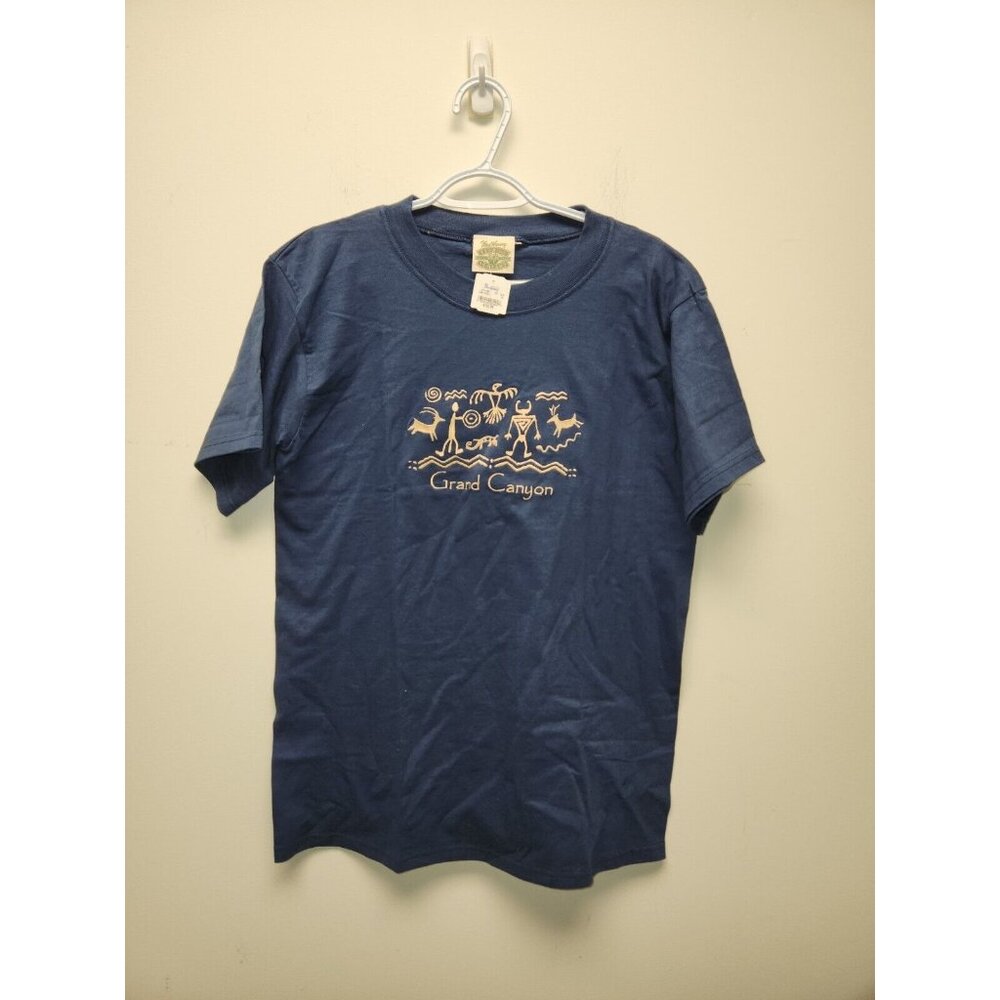 Fred Harvey Grand Canyon Souvenir T-shirt Women's M Embroidered USA Blue‎